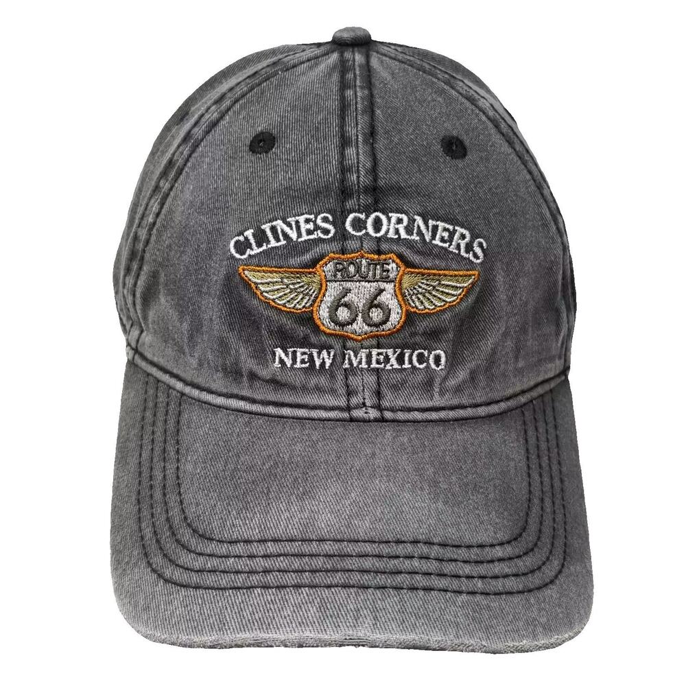 Mountain Baseball Cap Gray OS Clines Corners New Mexico Route 66 Adjustable Hat